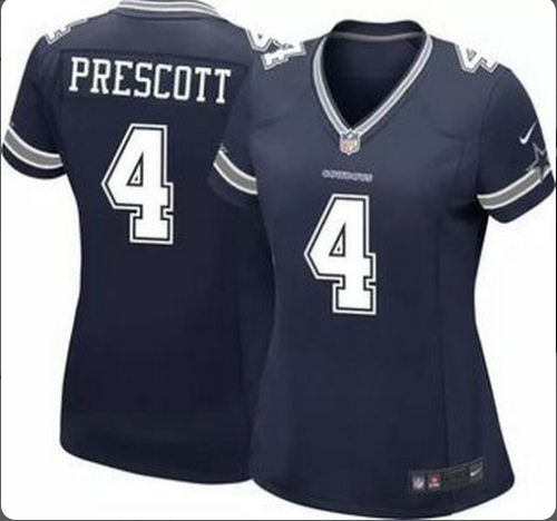 Dallas Cowboys #4 Prescott blue jersey