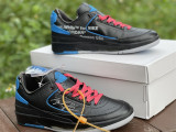 OFF-WHITE x Air Jordan 2 Low black & blue