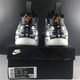 Air Foamposite One Halloween Black & white & total Orange
