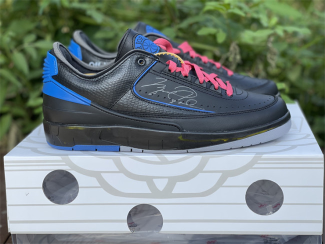 Authentic Air Jordan 2 Low Black & blue 