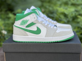 Air Jordan 1 Mid White & Green 