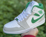 Air Jordan 1 Mid White & Green 