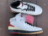 Off White Air Jordan 2 High Top white & red