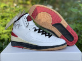 Off White Air Jordan 2 High Top white & red