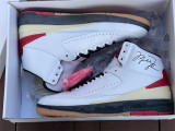 Off White Air Jordan 2 High Top white & red