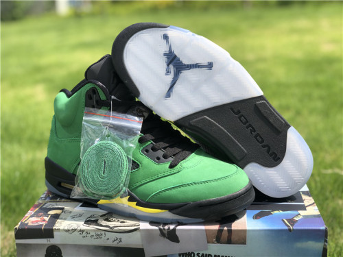 Air Jordan 5 Oregon Ducks with the duck
