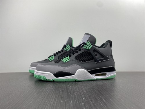 Authentic Air Jordan IV Retro Green Glow