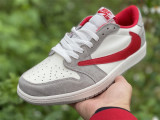 Authentic Air Jordan 1 Travis Scott white & grey