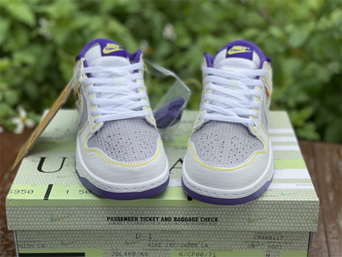 Union x Nike Dunk Low grey & purple 