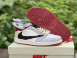Air Jordan 1 Low TS White Grey & Red 