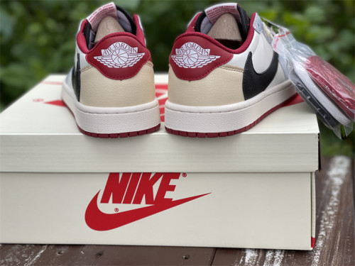 Air Jordan 1 Low TS White Grey & Red 