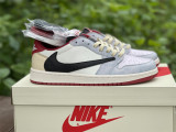 Air Jordan 1 Low TS White Grey & Red 