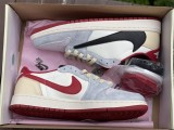 Air Jordan 1 Low TS White Grey & Red 