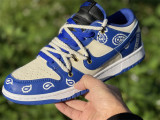NIKE DUNK LOW white & blue 