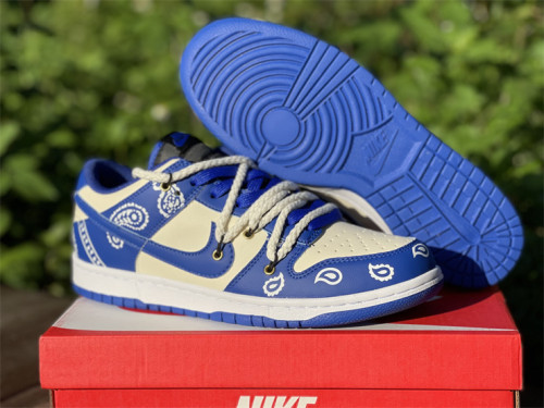 NIKE DUNK LOW white & blue 