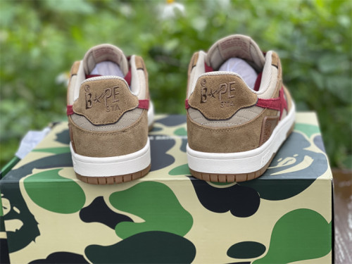 Solebox x BAPE union brown red 