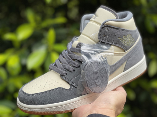 Air Jordan 1 Mid white & grey 