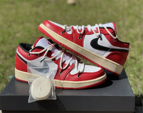 Air Jordan 1 Low Chicago White & Red 