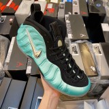 Air Foamposite One Light Blue & Golden Swoosh 