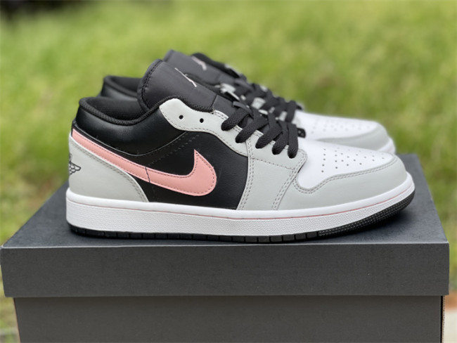Air Jordan 1 Low White black & pink Nike Swoosh 