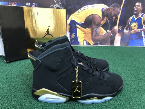 Authentic Air Jordan 6 DMP Black/Metallic Gold