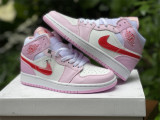 Air Jordan 1 Mid Valentines 