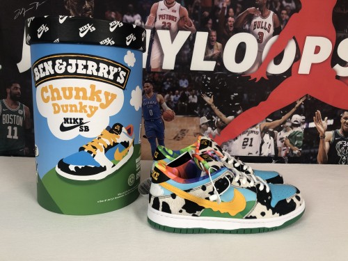 Nike SB Dunk Low Chunky Dunky Ben & Jerry's with high OG Box 