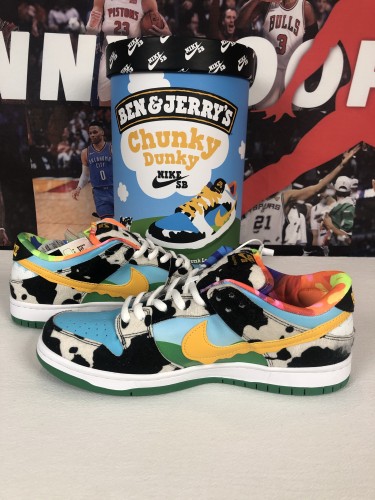 Nike SB Dunk Low Chunky Dunky Ben & Jerry's with high OG Box 