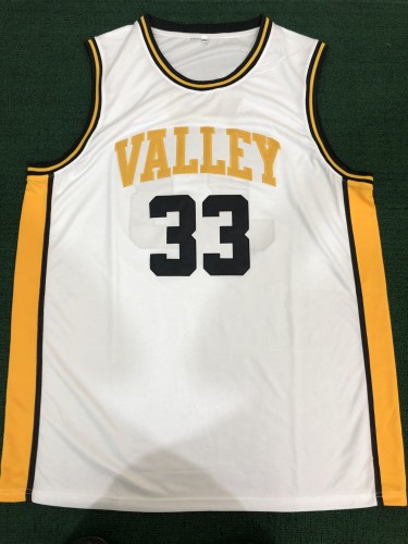 Springs Valley #33 Larry Bird white basketball Jersey