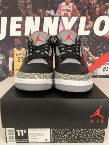 Authentic Air Jordan 3'88 “Black Cement”