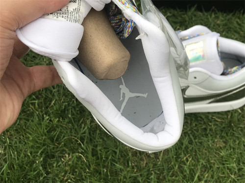 Air Jordan 1 Low white & Silver 
