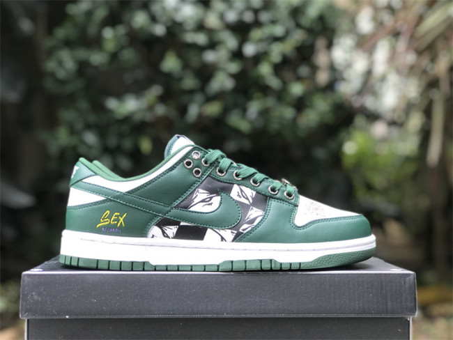 Nike Dunk Low white & green 