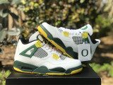 Air Jordan 4 white & green Oregon Ducks 