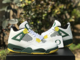 Air Jordan 4 white & green Oregon Ducks 
