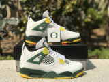 Air Jordan 4 white & green Oregon Ducks 