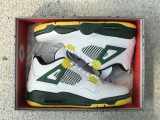 Air Jordan 4 white & green Oregon Ducks 