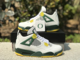 Air Jordan 4 white & green Oregon Ducks 