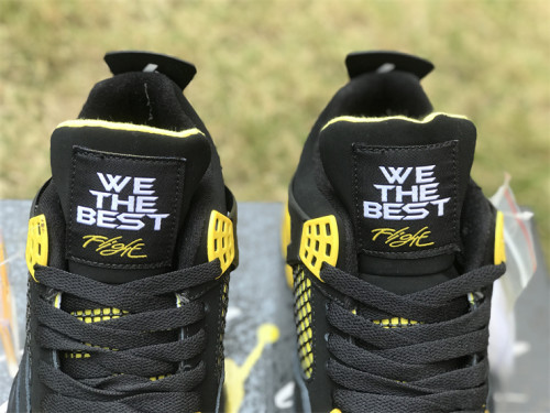 Air Jordan 4 “Thunder” signature customized 