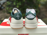 Travis Scott x Air Jordan 1 Low OG milky red & green 