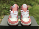 Air Jordan 1 Mid white & pink valentines 