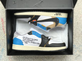 Air Jordan 1 x OFF-WHITE AJ1 OW UN white & black & blue 