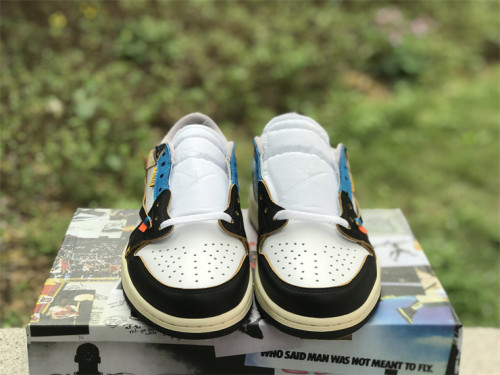 Air Jordan 1 x OFF-WHITE AJ1 OW UN white & black & blue 