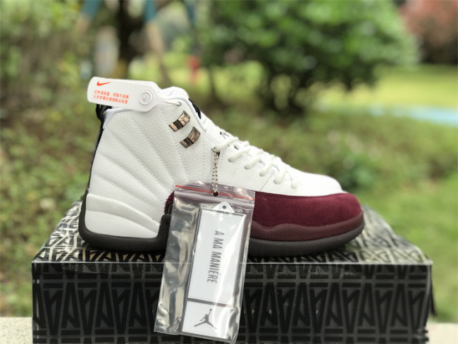  A Ma Maniére x Air Jordan 12 white & purple 
