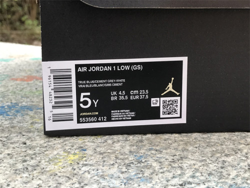  Air Jordan 1 Low white & dark blue 