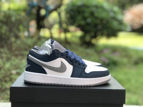  Air Jordan 1 Low white & dark blue 