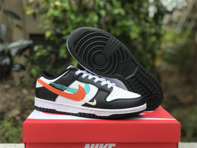 Nike Dunk low Multi Black and white color three-hook splash ink