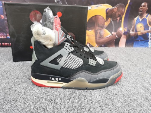 off white air Jordan 4 retro bred 