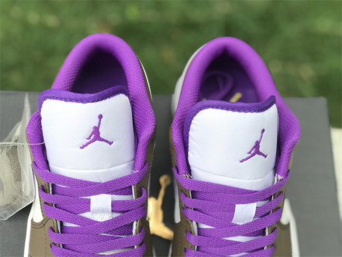 Air Jordan 1 Low white & brown & purple 