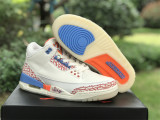 Air Jordan 3 white & Orange & blue