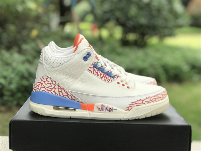 Air Jordan 3 white & Orange & blue